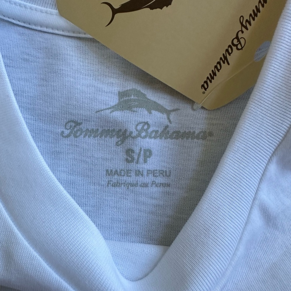 Tommy Bahama White Tee with Palm Paradise Graphic - Picture 4 of 5